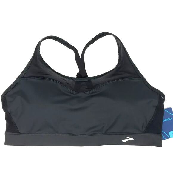 Brooks FastForward Crossback Sports Bra Black Mesh Adjustable Women's Size XXL - Picture 4 of 13